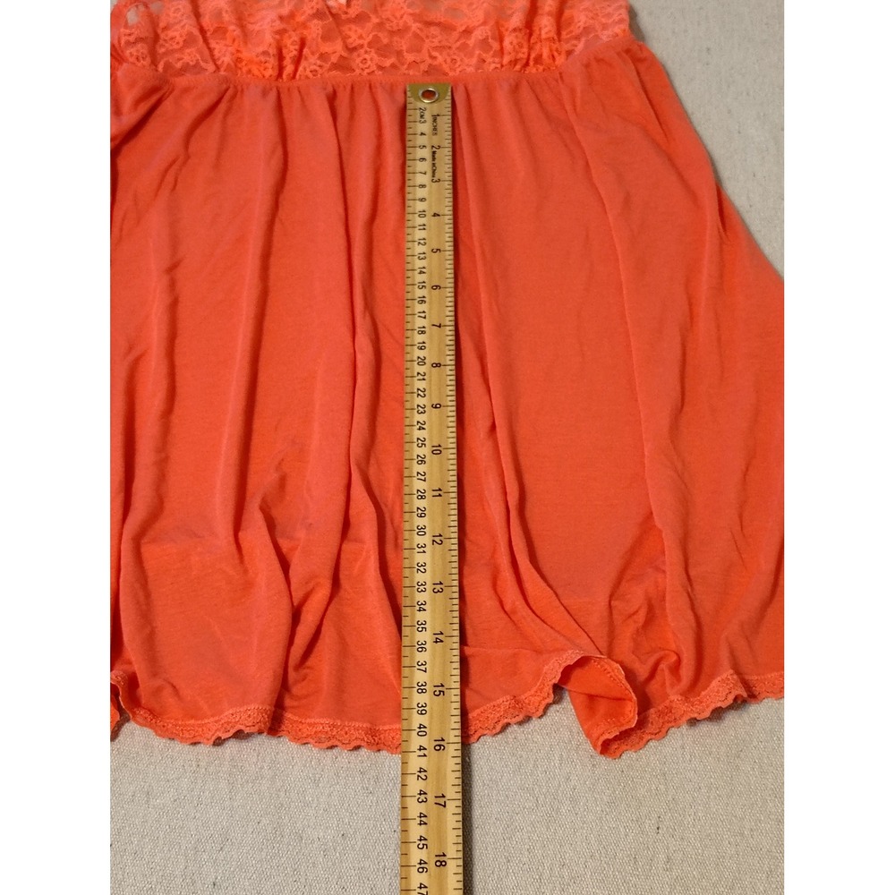Victoria's Secret Lace Halter‎ Chemise Nightie Lingerie Coral Size Large K - Picture 3 of 9